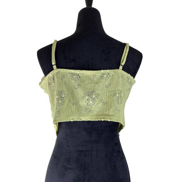 Cider Sage Green Ruffled Lace Tank Top – NWOT – Size XL - Picture 2 of 14